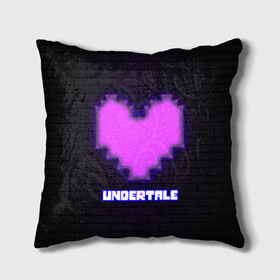 Подушка 3D с принтом UNDERTALE PURPLE HEART в Екатеринбурге, наволочка – 100% полиэстер, наполнитель – холлофайбер (легкий наполнитель, не вызывает аллергию). | состоит из подушки и наволочки. Наволочка на молнии, легко снимается для стирки | Тематика изображения на принте: sans | undertale | андертале | андертейл | игра | подземная история | подземная сказка | санс | сердце | ундертале