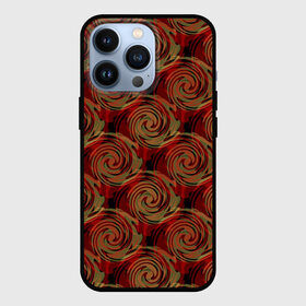 Чехол для iPhone 13 Pro с принтом Красно оливковый ретро в Екатеринбурге,  |  | Тематика изображения на принте: абстрактный | детский | кольца | коричневый | красный | круги | модный | молодежный | оливковый | ретро