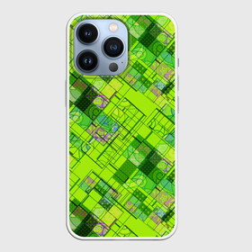 Чехол для iPhone 13 Pro с принтом Ярко зеленый абстрактный узор в Екатеринбурге,  |  | абстрактный | геометрический | детский | зеленый неоновый | креативный | модный | молодежный | неоновый | яркий зеленый