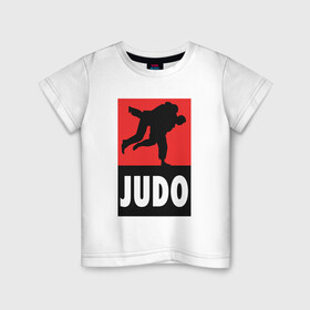 Детская футболка хлопок с принтом Judo в Екатеринбурге, 100% хлопок | круглый вырез горловины, полуприлегающий силуэт, длина до линии бедер | fighter | japan | judo | mma | sport | ufc | warrior | боец | бой | воин | дзюдо | дзюдоист | единоборства | карате | поединок | спорт | спортсмен | чемпион | япония