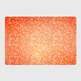 Магнитный плакат 3Х2 с принтом Оранжевая пиксель абстракция в Екатеринбурге, Полимерный материал с магнитным слоем | 6 деталей размером 9*9 см | halloween | pixel art | абстракция | оранжевый | осенний | пиксели | пиксель арт | пиксельный | рыжий | хэллоуин
