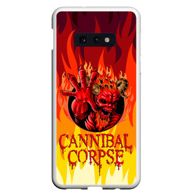 Чехол для Samsung S10E с принтом Cannibal Corpse | Труп Канниба в Екатеринбурге, Силикон | Область печати: задняя сторона чехла, без боковых панелей | cannibal | cannibal corpse | corpse | death metal | deathgrind | алекс уэбстер | брутальный дэт метал | дэт метал | дэтграйнд | пол мазуркевич | роб барретт | труп каннибала