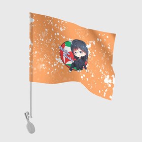 Флаг для автомобиля с принтом Shimizu Kiyoko | Haikyu | Волейбол (Z) в Екатеринбурге, 100% полиэстер | Размер: 30*21 см | haikuu | haikyu | haikyuu | kiyoko | shimizu | shimizu kiyoko | волейбол | спортивная манга | хайку | хайкю