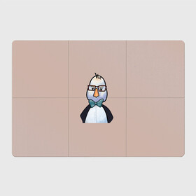 Магнитный плакат 3Х2 с принтом Умная птица  в Екатеринбурге, Полимерный материал с магнитным слоем | 6 деталей размером 9*9 см | bird | brain | scientist | голубь | мозг | очки | пингвин | птица | учёный