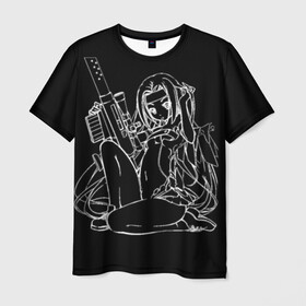 Мужская футболка 3D с принтом ANIME DRAIN в Екатеринбурге, 100% полиэфир | прямой крой, круглый вырез горловины, длина до линии бедер | anime | dead inside | drain | zxc | zxcursed | аниме | дрейн | дэд инсайд
