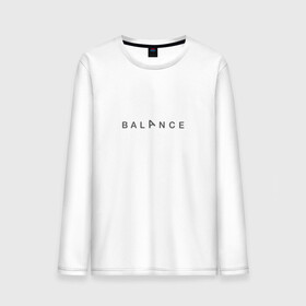 Мужской лонгслив хлопок с принтом Balance в Екатеринбурге, 100% хлопок |  | balance | yoga | баланс | йога | равновесие