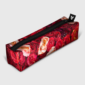 Пенал школьный 3D с принтом Букет роз в Екатеринбурге, 100% полиэстер | плотная ткань, застежка на молнии | Тематика изображения на принте: большие | букет | девушкам | красивые | пышные | розы | цветы | яркие