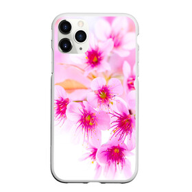 Чехол для iPhone 11 Pro Max матовый с принтом Весеннее цветение вишни в Екатеринбурге, Силикон |  | Тематика изображения на принте: бутоны | весна | девушкам | красивые | розовые | сакура | цветение | цветы | яблоня