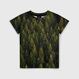Детская футболка 3D с принтом лес вечный в Екатеринбурге, 100% гипоаллергенный полиэфир | прямой крой, круглый вырез горловины, длина до линии бедер, чуть спущенное плечо, ткань немного тянется | вечный | военный | деревья | камуфляж | лес | охотник | патриот | природа | россия | свобода | сибирь | солдат | тайга