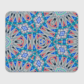 Коврик для мышки прямоугольный с принтом Серо-синий абстрактный узор  в Екатеринбурге, натуральный каучук | размер 230 х 185 мм; запечатка лицевой стороны | Тематика изображения на принте: абстрактный | асимметричный | креативный | молодежный | серый | синий | современный