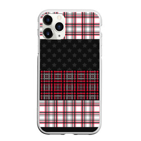 Чехол для iPhone 11 Pro Max матовый с принтом Комбинированный красно-серый  в Екатеринбурге, Силикон |  | клетка | комбинированный | красный и черный | креативный | плед | полосы | узор в клетку | шотландка