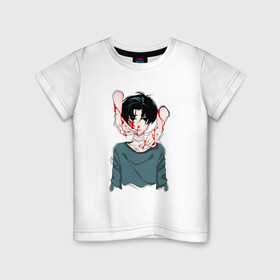 Детская футболка хлопок с принтом Yoon Bum в Екатеринбурге, 100% хлопок | круглый вырез горловины, полуприлегающий силуэт, длина до линии бедер | anime | killing stalking | manhwa | oh sangwoo | аниме | манга | манхва