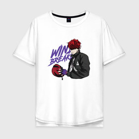 Мужская футболка хлопок Oversize с принтом Vinny Hong в Екатеринбурге, 100% хлопок | свободный крой, круглый ворот, “спинка” длиннее передней части | anime | manhwa | vinny hong | windbreaker | аниме | ветролом | манга | манхва