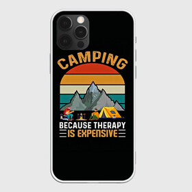 Чехол для iPhone 12 Pro с принтом Camping в Екатеринбурге, силикон | область печати: задняя сторона чехла, без боковых панелей | Тематика изображения на принте: camp | camping | retro | travel | винтаж | интроверт | кемпинг | отдых | отпуск | приключение | ретро | социопат | туризм | турист | туристические | юмор