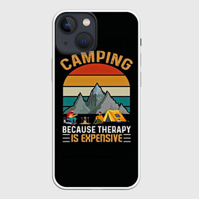 Чехол для iPhone 13 mini с принтом Camping в Екатеринбурге,  |  | Тематика изображения на принте: camp | camping | retro | travel | винтаж | интроверт | кемпинг | отдых | отпуск | приключение | ретро | социопат | туризм | турист | туристические | юмор