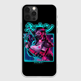 Чехол для iPhone 12 Pro Max с принтом Neon girl в Екатеринбурге, Силикон |  | anime | girl | hieroglyphs | katana | neon | samurai | аниме | девушка | иероглифы | катана | неон | самурай