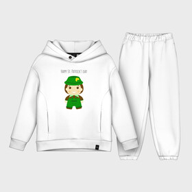 Детский костюм хлопок Oversize с принтом С Днем Святого Патрика в Екатеринбурге,  |  | зеленый | ирландия | мальчик | патрик | праздник