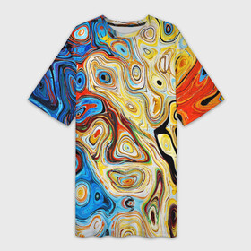 Платье-футболка 3D с принтом Психоделическое искусство в Екатеринбурге,  |  | абстракция | краски | лицо | психоделическое искусство | пятна | пятна на воде | текстуры