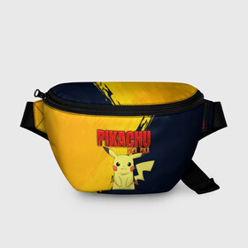 Поясная сумка 3D с принтом PIKACHU PIKA PIKA | ПИКАЧУ в Екатеринбурге, 100% полиэстер | плотная ткань, ремень с регулируемой длиной, внутри несколько карманов для мелочей, основное отделение и карман с обратной стороны сумки застегиваются на молнию | pika | pikachu | аниме | игры | пика | пикачу | покемон | покемоны