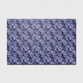 Головоломка Пазл магнитный 126 элементов с принтом Сине-фиолетовый цветочный узор в Екатеринбурге, полимерный материал с магнитным слоем | 126 деталей, размер изделия —  180*270 мм | Тематика изображения на принте: однотонный | ретро | синие цветы | темный узор | цветочный узор | цветы