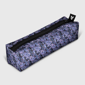 Пенал школьный 3D с принтом Сине-фиолетовый цветочный узор в Екатеринбурге, 100% полиэстер | плотная ткань, застежка на молнии | Тематика изображения на принте: однотонный | ретро | синие цветы | темный узор | цветочный узор | цветы
