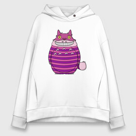 Женское худи Oversize хлопок с принтом Totoro Cat в Екатеринбурге, френч-терри — 70% хлопок, 30% полиэстер. Мягкий теплый начес внутри —100% хлопок | боковые карманы, эластичные манжеты и нижняя кромка, капюшон на магнитной кнопке | cat | ghibli | japan | nature | neigbor | neighbour | totoro | анимация | аниме | гибли | друг | животные | кот | кошка | лес | милый | мир | миядзаки | мой сосед тоторо | мульт | мультфильм | природа | сосед | тоторо | хаяо