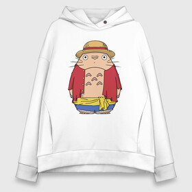 Женское худи Oversize хлопок с принтом Totoro Luffy в Екатеринбурге, френч-терри — 70% хлопок, 30% полиэстер. Мягкий теплый начес внутри —100% хлопок | боковые карманы, эластичные манжеты и нижняя кромка, капюшон на магнитной кнопке | ghibli | japan | luffy | nature | neigbor | neighbour | totoro | анимация | аниме | гибли | друг | животные | лес | луффи | милый | мир | миядзаки | мой сосед тоторо | мульт | мультфильм | природа | сосед | тоторо | хаяо | хранитель