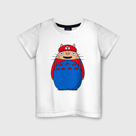 Детская футболка хлопок с принтом Totoro Mario в Екатеринбурге, 100% хлопок | круглый вырез горловины, полуприлегающий силуэт, длина до линии бедер | ghibli | japan | mario | nature | neigbor | neighbour | totoro | анимация | аниме | гибли | друг | животные | лес | марио | милый | мир | миядзаки | мой сосед тоторо | мульт | мультфильм | природа | сосед | тоторо | хаяо | хранитель