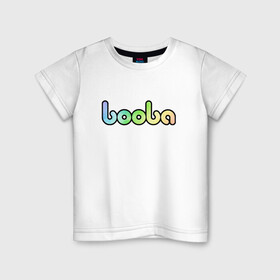Детская футболка хлопок с принтом BOOBA LOGO | БУБА ЛОГО (Z) в Екатеринбурге, 100% хлопок | круглый вырез горловины, полуприлегающий силуэт, длина до линии бедер | baby | booba | buba | gnom | logo | буба | гном | гномик | детям | для ребенка | лого | логотип | мультик | ребенку