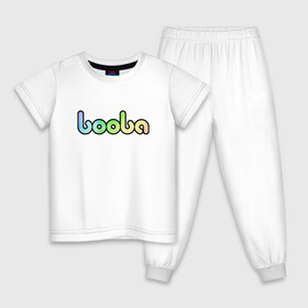 Детская пижама хлопок с принтом BOOBA LOGO | БУБА ЛОГО (Z) в Екатеринбурге, 100% хлопок |  брюки и футболка прямого кроя, без карманов, на брюках мягкая резинка на поясе и по низу штанин
 | baby | booba | buba | gnom | logo | буба | гном | гномик | детям | для ребенка | лого | логотип | мультик | ребенку