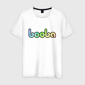 Мужская футболка хлопок с принтом BOOBA LOGO | БУБА ЛОГО (Z) в Екатеринбурге, 100% хлопок | прямой крой, круглый вырез горловины, длина до линии бедер, слегка спущенное плечо. | Тематика изображения на принте: baby | booba | buba | gnom | logo | буба | гном | гномик | детям | для ребенка | лого | логотип | мультик | ребенку