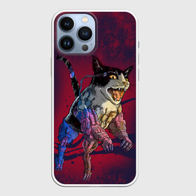 Чехол для iPhone 13 Pro Max с принтом CYBERCAT | КИБЕРКОТ (Z) в Екатеринбурге,  |  | 2077 | cat | cats | cyber cat | meow | кибер кот | киберкот | кот | котик | котики | коты | кошка | кошки | красивая кошка | мяу