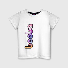 Детская футболка хлопок с принтом BOOBA LOGO | БУБА ЛОГО (Z) в Екатеринбурге, 100% хлопок | круглый вырез горловины, полуприлегающий силуэт, длина до линии бедер | baby | booba | buba | gnom | logo | буба | гном | гномик | детям | для ребенка | лого | логотип | мультик | ребенку