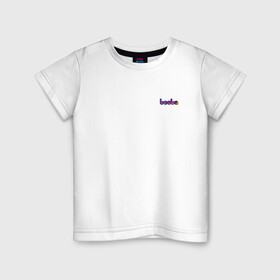 Детская футболка хлопок с принтом BOOBA LOGO | БУБА ЛОГО (+спина) (Z) в Екатеринбурге, 100% хлопок | круглый вырез горловины, полуприлегающий силуэт, длина до линии бедер | baby | booba | buba | gnom | logo | буба | гном | гномик | детям | для ребенка | лого | логотип | мультик | ребенку