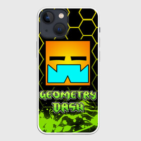 Чехол для iPhone 13 mini с принтом Geometry Dash (Классика) в Екатеринбурге,  |  | dash | geometry | geometry dash | геометри десш | квадрат | мобильная игра | шеометри даш