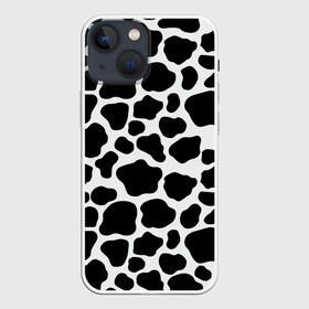 Чехол для iPhone 13 mini с принтом Пятна Далматинца в Екатеринбурге,  |  | 101 далматинец | dalmations | далматин | мраморный окрас | черно белые пятна | черное на белом