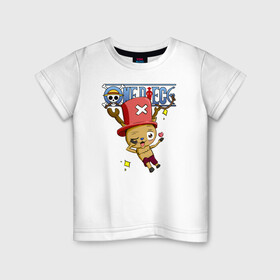 Детская футболка хлопок с принтом Тони Тони Чоппер One Piece в Екатеринбурге, 100% хлопок | круглый вырез горловины, полуприлегающий силуэт, длина до линии бедер | one piece | tony tony chopper | аниме | большой куш | ван пис | великий флот | вон пис | врач | любитель сладкой ваты | манга | ниндзя пирато минко самурайский альянс | пират | пираты соломенной шляпы