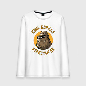 Мужской лонгслив хлопок с принтом Koll Gorilla Streetwear в Екатеринбурге, 100% хлопок |  | Тематика изображения на принте: gorilla | koll gorilla | streetwear | горилла | обезьяна