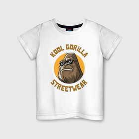 Детская футболка хлопок с принтом Koll Gorilla Streetwear в Екатеринбурге, 100% хлопок | круглый вырез горловины, полуприлегающий силуэт, длина до линии бедер | gorilla | koll gorilla | streetwear | горилла | обезьяна