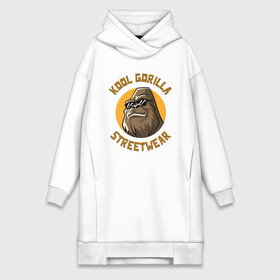 Платье-худи хлопок с принтом Koll Gorilla Streetwear в Екатеринбурге,  |  | Тематика изображения на принте: gorilla | koll gorilla | streetwear | горилла | обезьяна