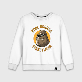 Детский свитшот хлопок с принтом Koll Gorilla Streetwear в Екатеринбурге, 100% хлопок | круглый вырез горловины, эластичные манжеты, пояс и воротник | gorilla | koll gorilla | streetwear | горилла | обезьяна