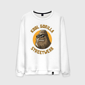 Мужской свитшот хлопок с принтом Koll Gorilla Streetwear в Екатеринбурге, 100% хлопок |  | Тематика изображения на принте: gorilla | koll gorilla | streetwear | горилла | обезьяна