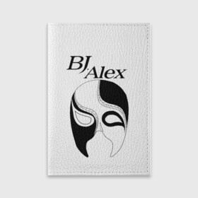 Обложка для паспорта матовая кожа с принтом Маска BJ Alex в Екатеринбурге, натуральная матовая кожа | размер 19,3 х 13,7 см; прозрачные пластиковые крепления | alex | bj | bj alex | алекс | ан джи вон | аниме | дживон | маска | сенен ай | стример