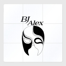 Магнитный плакат 3Х3 с принтом Маска BJ Alex в Екатеринбурге, Полимерный материал с магнитным слоем | 9 деталей размером 9*9 см | alex | bj | bj alex | алекс | ан джи вон | аниме | дживон | маска | сенен ай | стример
