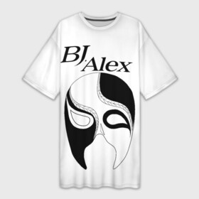 Платье-футболка 3D с принтом Маска BJ Alex в Екатеринбурге,  |  | Тематика изображения на принте: alex | bj | bj alex | алекс | ан джи вон | аниме | дживон | маска | сенен ай | стример