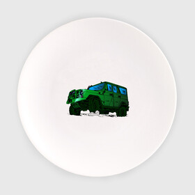 Тарелка с принтом УАЗ Хантер I Hunter в Екатеринбурге, фарфор | диаметр - 210 мм
диаметр для нанесения принта - 120 мм | off road | внедорожник | джип | зеленый | камень | уазик