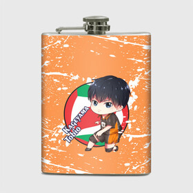 Фляга с принтом Kageyama tobio | Haikyu (Z) в Екатеринбурге, металлический корпус | емкость 0,22 л, размер 125 х 94 мм. Виниловая наклейка запечатывается полностью | Тематика изображения на принте: haikuu | haikyu | haikyuu | kageyama | kageyama tobio | tobio | волейбол | спортивная манга | хайку | хайкю