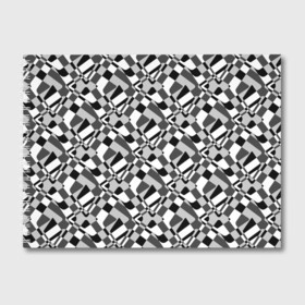 Альбом для рисования с принтом Черно-белый абстрактный узор в Екатеринбурге, 100% бумага
 | матовая бумага, плотность 200 мг. | абстрактный | геометрический | модный | молодежный | монохромный | простой | черный и белый