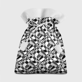 Подарочный 3D мешок с принтом Черно-белый абстрактный узор в Екатеринбурге, 100% полиэстер | Размер: 29*39 см | абстрактный | геометрический | модный | молодежный | монохромный | простой | черный и белый