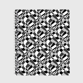 Тетрадь с принтом Черно-белый абстрактный узор в Екатеринбурге, 100% бумага | 48 листов, плотность листов — 60 г/м2, плотность картонной обложки — 250 г/м2. Листы скреплены сбоку удобной пружинной спиралью. Уголки страниц и обложки скругленные. Цвет линий — светло-серый
 | абстрактный | геометрический | модный | молодежный | монохромный | простой | черный и белый